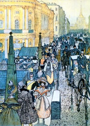 Невский проспект с иллюстрациями Д. Н. Кардовского, 1904 г.