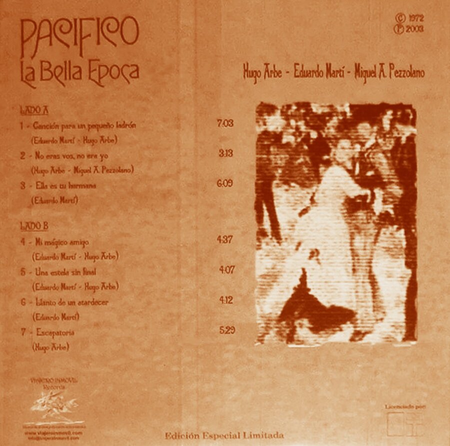 Pacifico. La Bella Epoca 1972. Back