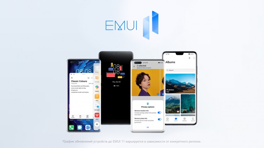 EMUI 11 будет доступен для 14 смартфонов и планшетов Huawei