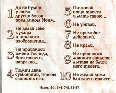 Десятисловный неизменный Закон Божий