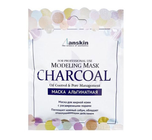 Anskin Charcoal Modeling Mask (маска альгинатная для кожи с расширенными порами)