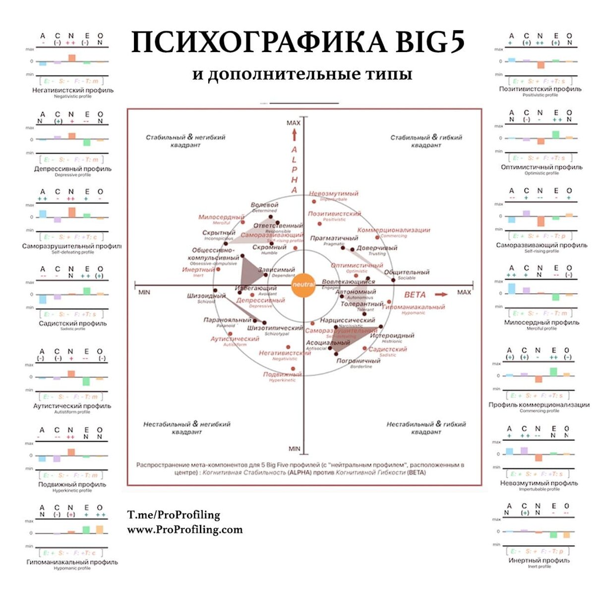 Психографическая схема в т баллах