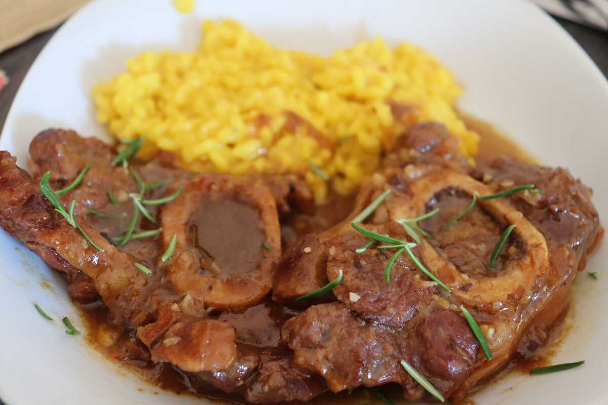 Оссобуко по-милански и ризотто с шафраном