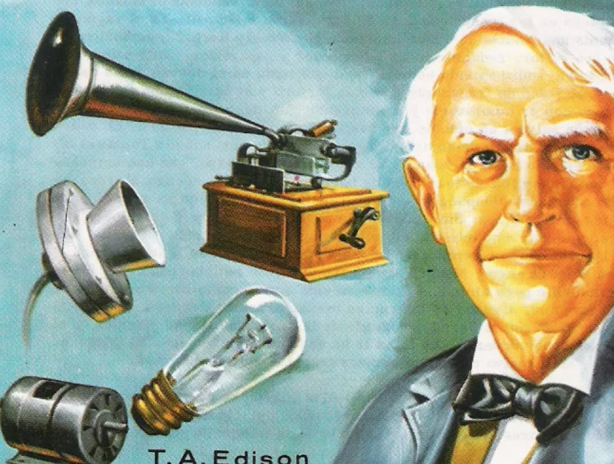 A lot of edison inventions. ИЗОБРЕТАТЕЛЬТОМАС Элва Эдисон.