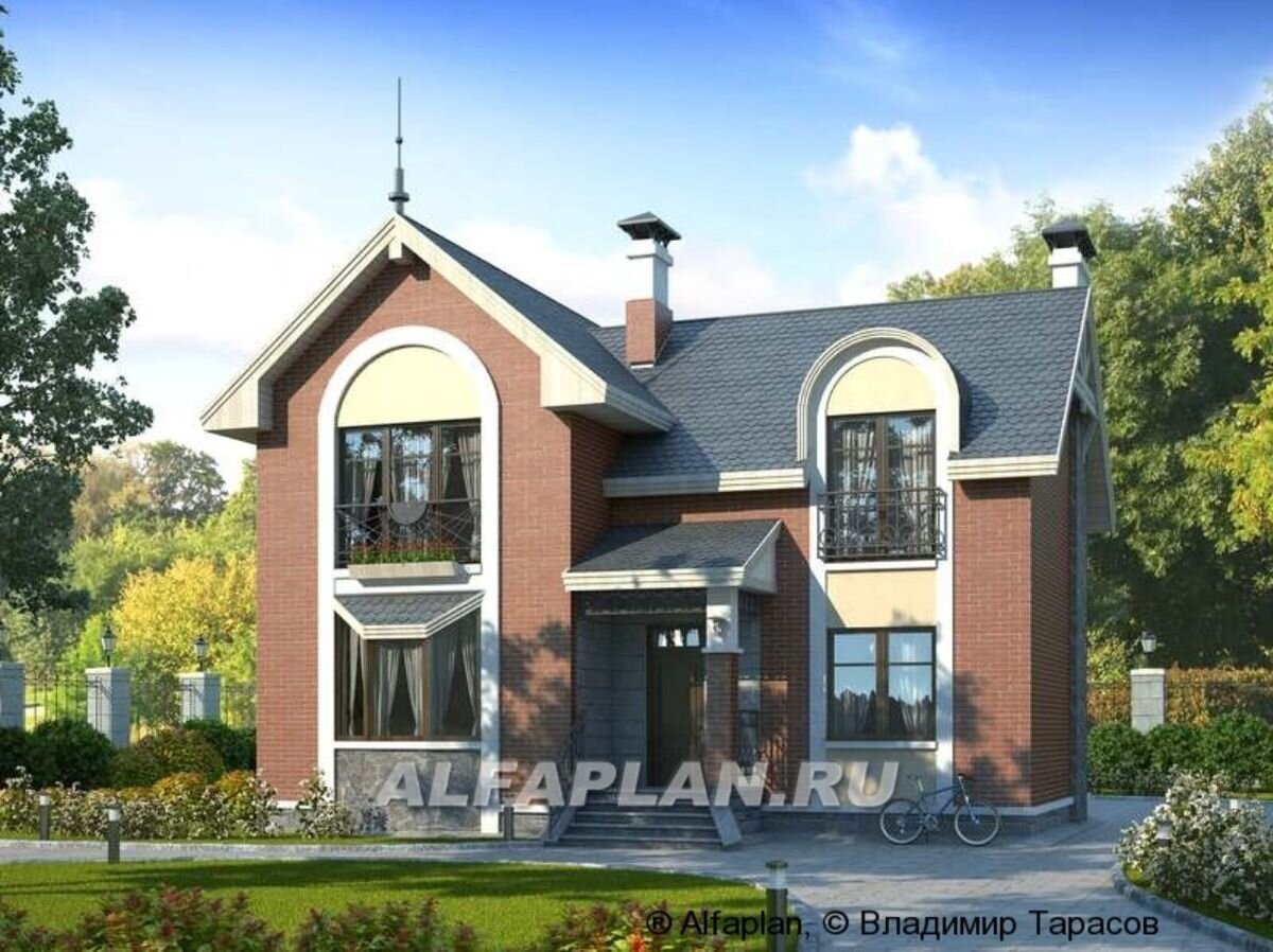 НА СЛАЙД-ШОУ 6 ФОТО:  Проект загородного дома "Фантазия" 92В