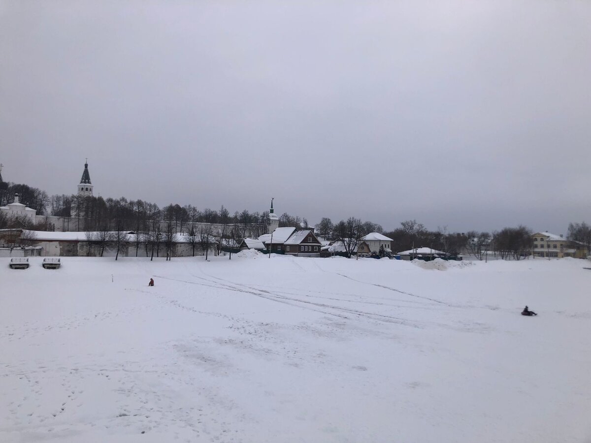Вид на Александровскую слободу с набережной реки Серой.
