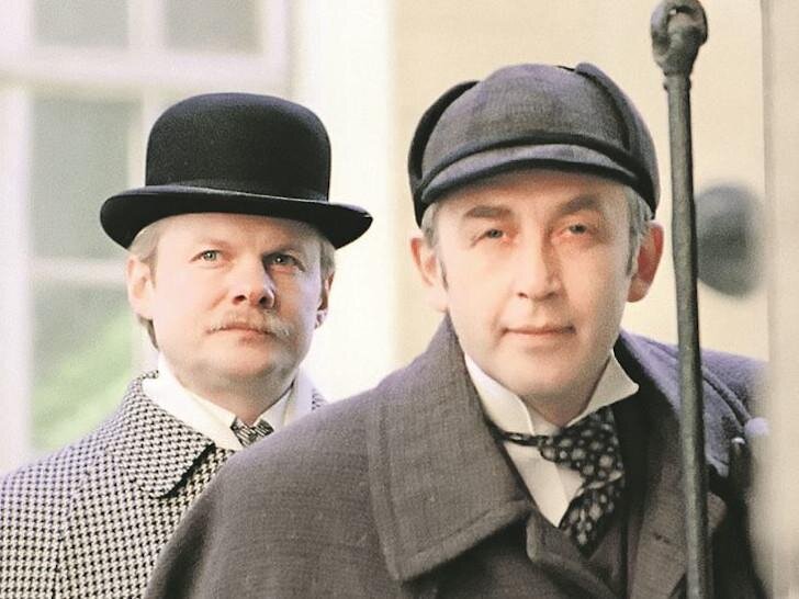 Виталий Соломин и Василий Ливанов. Фото: кадр из фильма "Приключения Шерлока Холмса и доктора Ватсона" (1979)