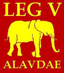 Легион V «Алауда» (Legio V Alaudae) — римский легион, сформированный Юлием Цезарем в 56 или 52 году до н. э. Точная дата расформирования легиона неизвестна. Это либо 70 год, либо 87 год. Эмблема легиона — слон - Википедия