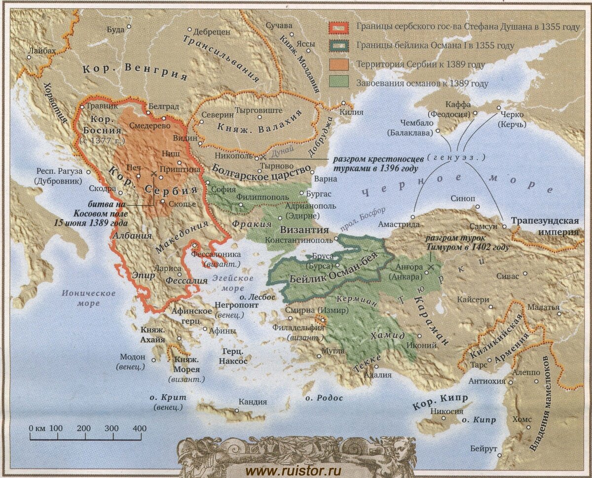 Карта балкан и малой азии