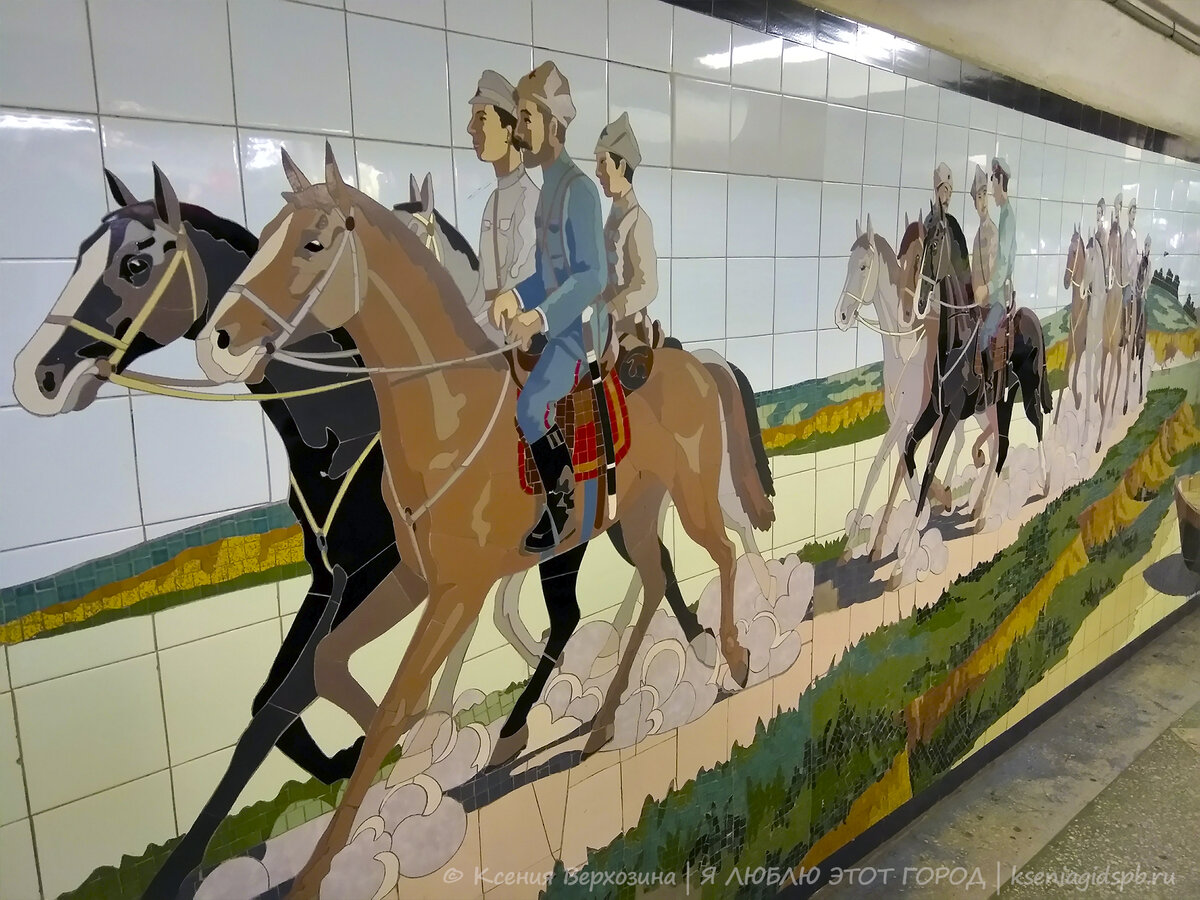 Кафельная мозаика в подземном переходе в Ростове-на-Дону