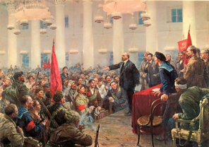  «Ленин провозглашает советскую власть».