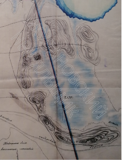 Сибирские палатки на фрагменте карты 1826 года