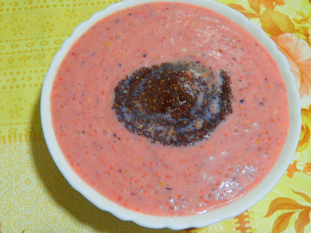 Ягодный мусс с семенами чиа