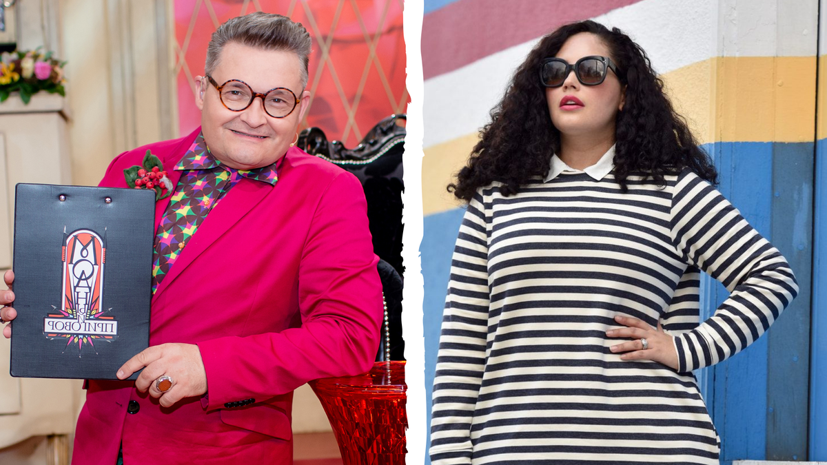 Вячеслав Васильев показал ткань с эффектом оптической иллюзии.