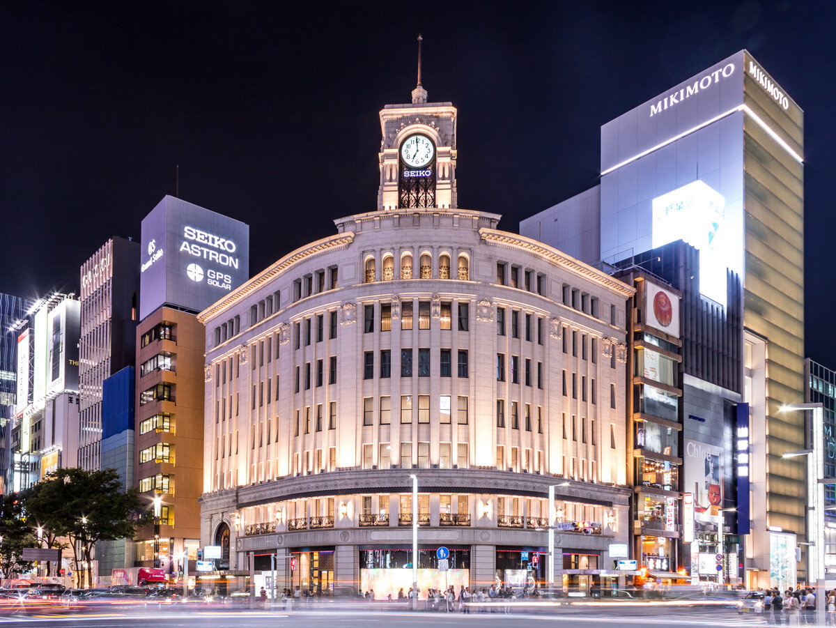 Seiko Wako Department Store - самый большой бутик часов Сейко в Японии