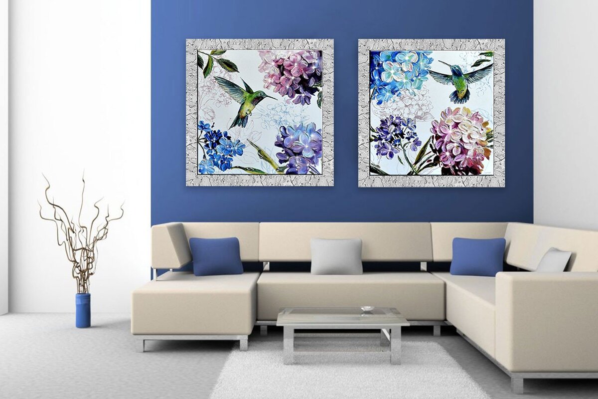 5 Panel Abstract Canvas Painting For Modern Living Room Decor No Frame Art Wall 