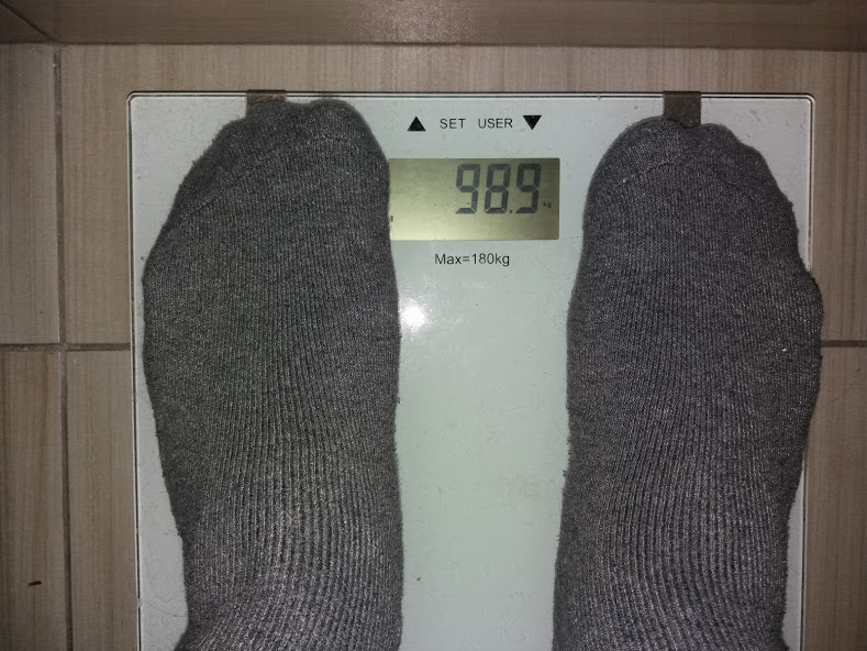 Вес спустя день.