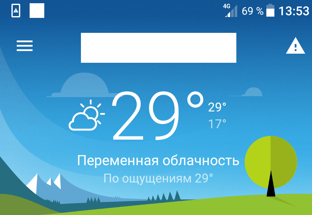 Скриншот автора. Вчерашняя погода