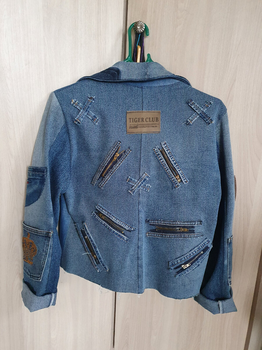 Выкройка короткой джинсовой куртки 2 в 1 WJ180816