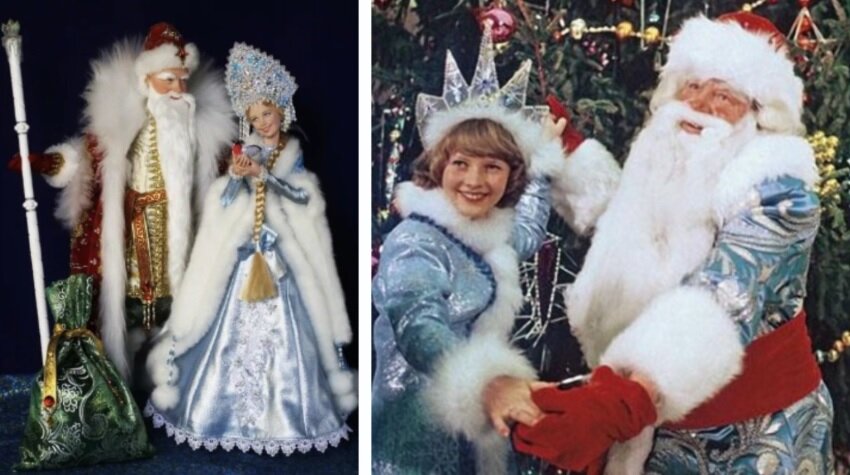 Неразлучная пара Дед Мороз и Снегурочка не всегда были неразлучной парой, не сразу оказались на детской ёлке /из фонда Яндекс.Картинки/