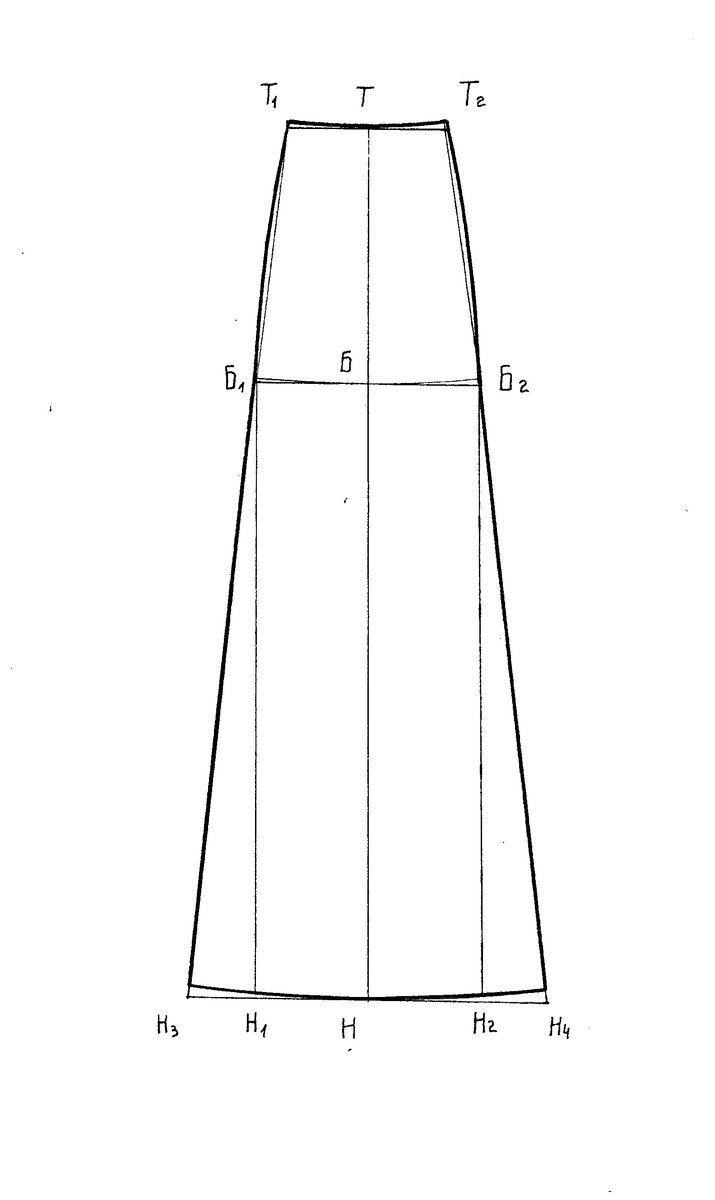 Построение выкройки юбки-годе | Швейный Советник