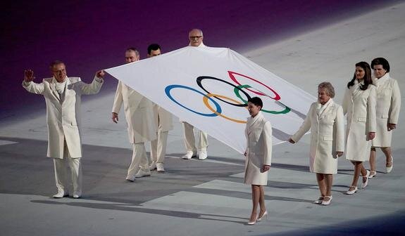    Олимпийский флаг в Сочи. Фото: Brian Cassella/globallook.com