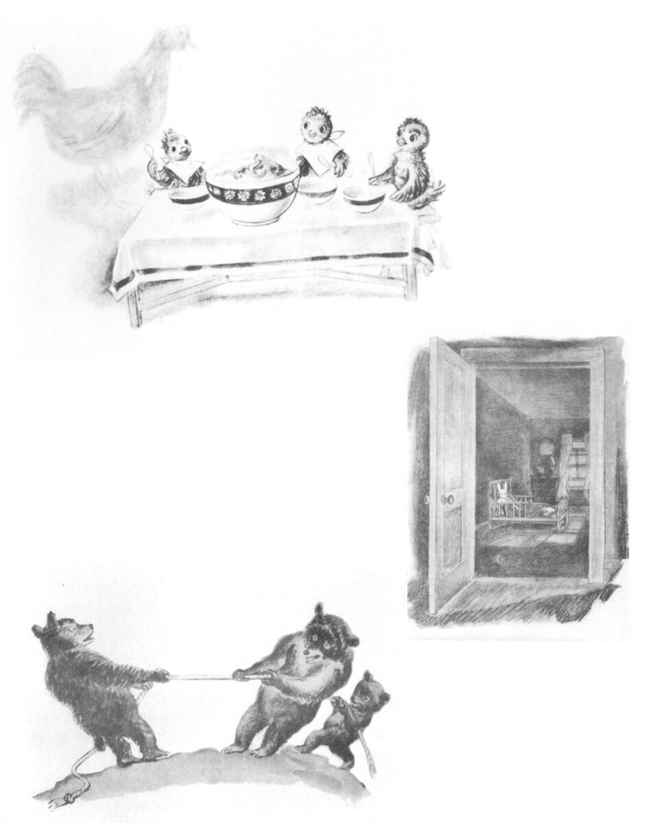 Пример карточек детского апперцептивного теста. Коллаж автора.