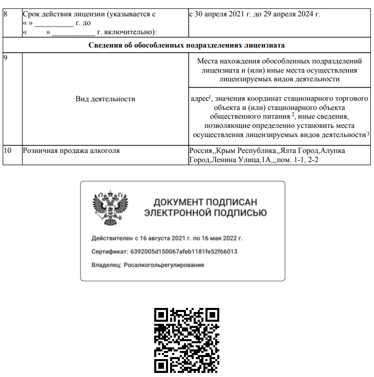 По QR коду можно всё перепроверить.