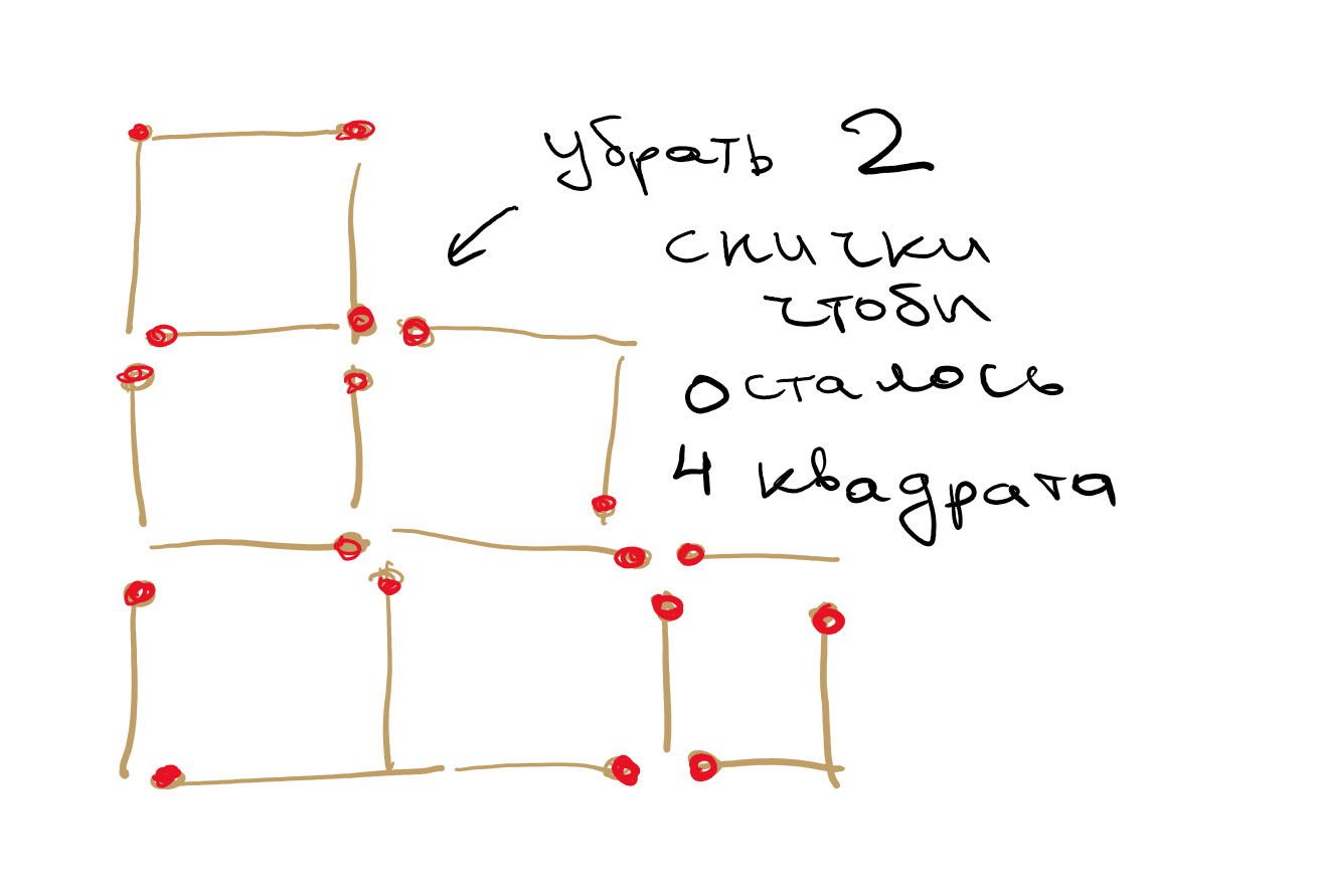 Головоломки со спичками для детей