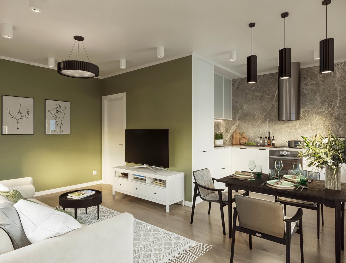 Проект дизайнера Екатерины Исхаковой. На фото светильники ROTOR M и ROTOR Spot