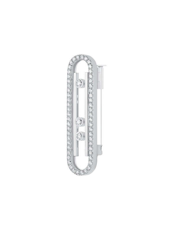 Брошь Messika Move 10th из белого золота с бриллиантами