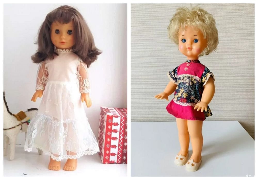 Слева - кукла советского периода ГДР (Германия), а справа кукла СССР  Фото: https://www.avito.ru/a