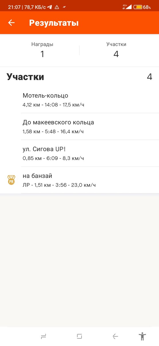 Эта покатушка была богата на разнообразные ачивки. Многие пользователи Strava катаются в этом районе.