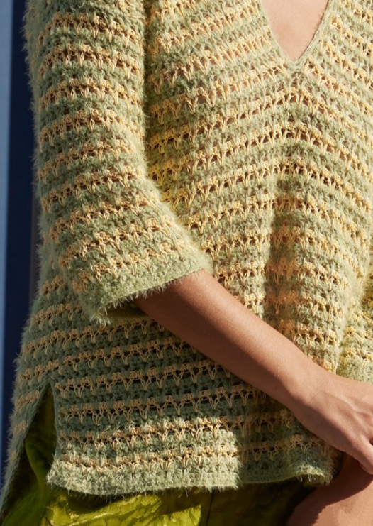 Пуловер из двух цветов спицами – Мир вязания и рукоделия