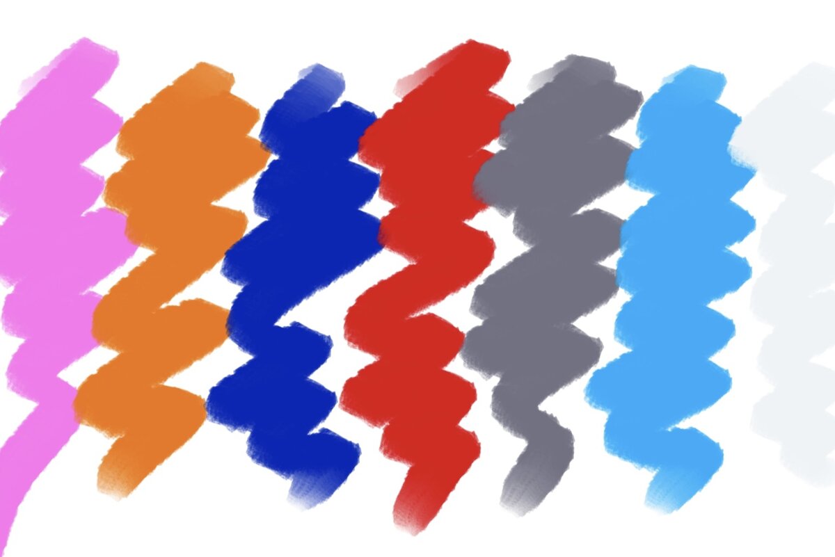 Семь цветов по порядку, которые встречаются в моём тексте разноцветной истории. 