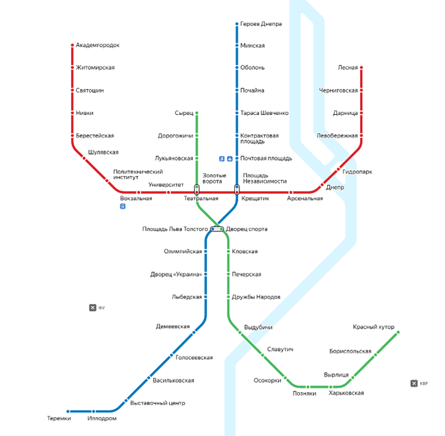 Карта метро киева 2022