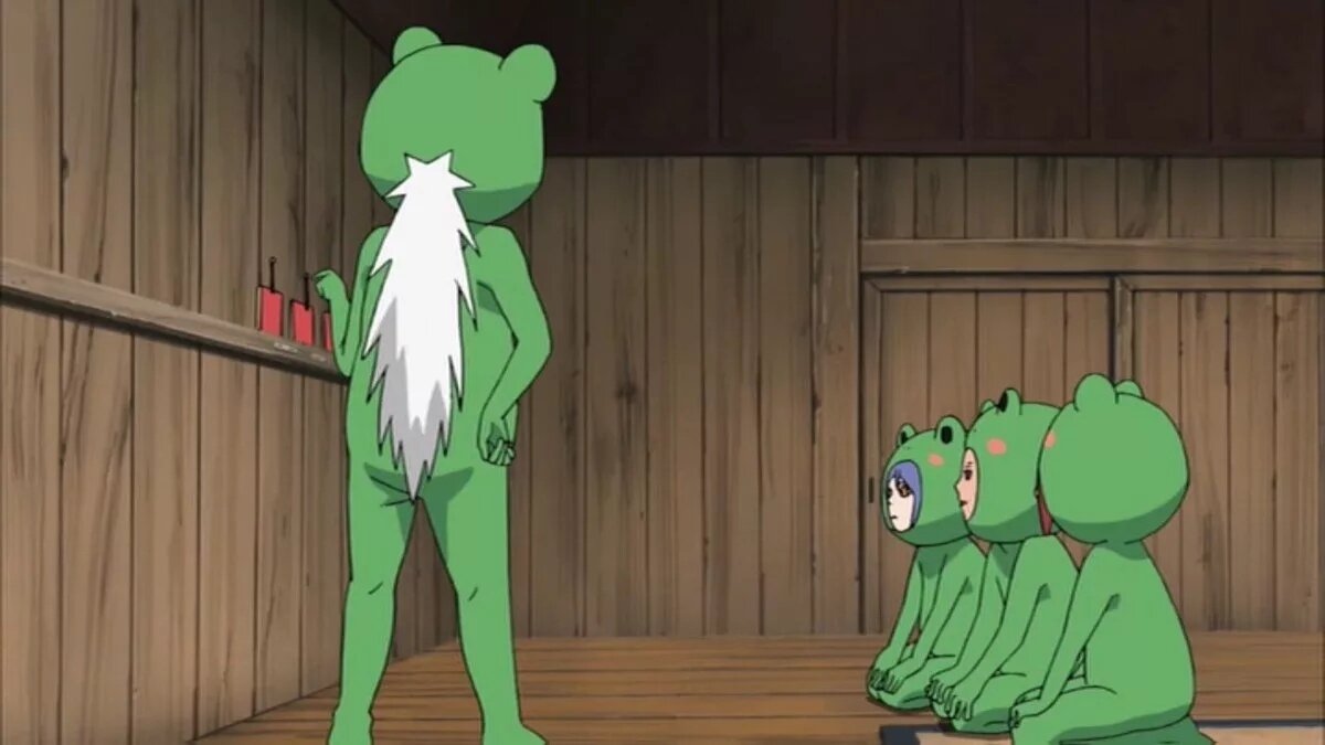 Конан Яхико и Нагато в костюме лягушки