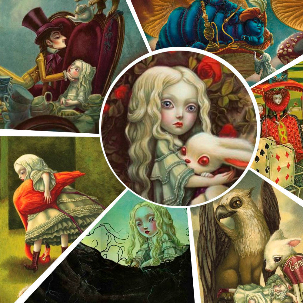 Иллюстрации к сказке «Алиса в стране чудес» Бенжамена Лакомба