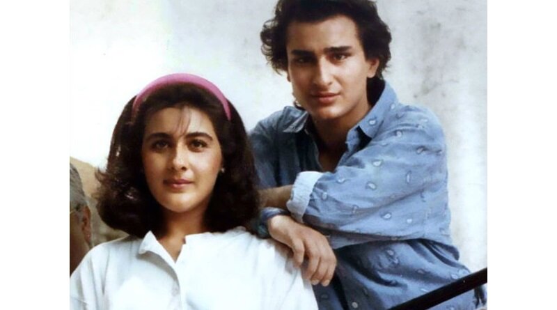 Саиф Али Кхан и Амрита Сингх познакомились в 1991 году. Здесь Амрите 33 года, а Саифу 21. Фото: https://clck.ru/QgsTy