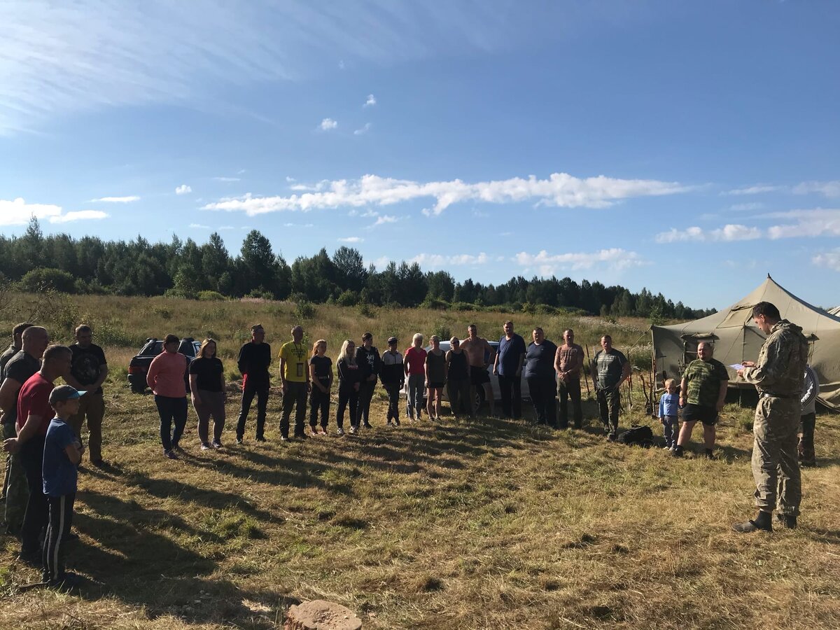 Построение отряда. Вахта Памяти август 2020 год