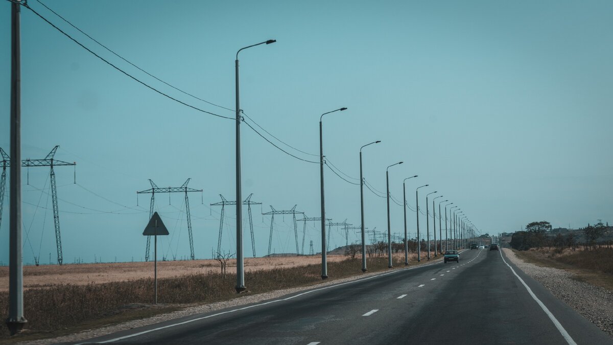 Дорога от Махачкалы в Дербент