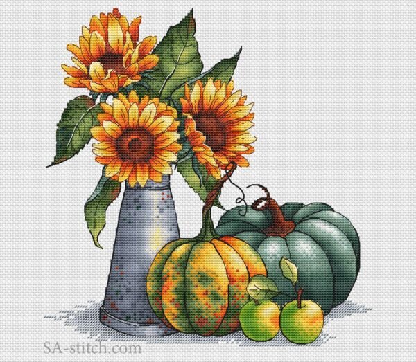 SA-stitch.com "Подсолнухи с тыквами"