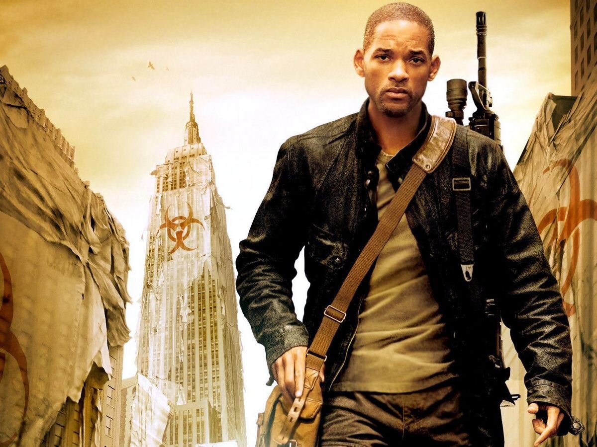 Фильм режиссёра Фрэнсиса Лоуренса «Я — легенда» (англ. «I Am Legend»): жанры — фантастика, триллер, драма;  длительность — 102 минуты (театральная версия), 115 минут (режиссёрская версия);  возрастное ограничение — с 16 лет; дата выхода – 2007 год; страна — США. В ролях: Уилл Смит, Салли Ричардсон, Алисе Брага, Уиллоу Смит.