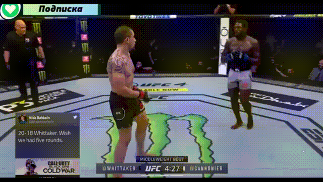 Джаред Каннонье Vs Роберт Уиттакер