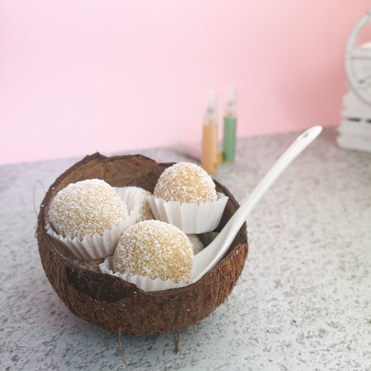 Трюфель «Кокос-миндаль» на кокосовых сливках