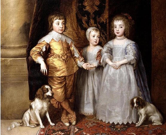 Дети Чарльз I и королева Генриетты Мария, 1637 год (художник sir Antoni van Dyck)