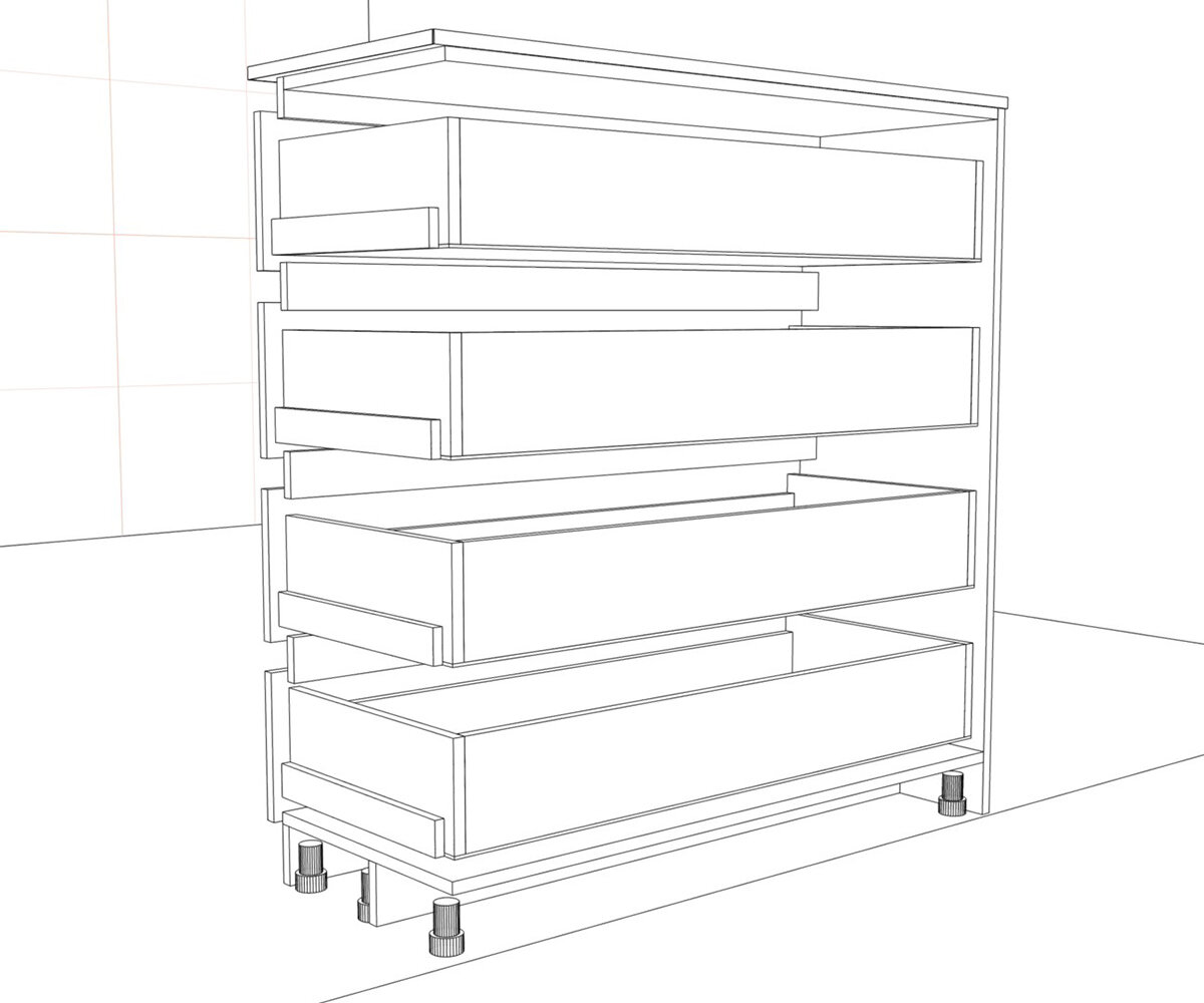 Как сделать комод без ручек