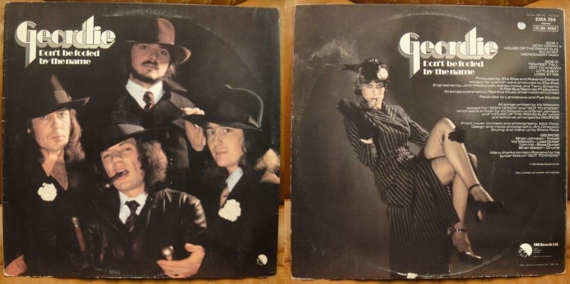 Geordie «Don't Be Fooled by the Name», 1974 г., конверт с обоих сторон, британский выпуск на EMI