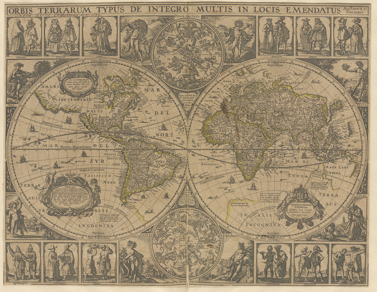 Карта 1650. 1650 Год. Terrarum Orbis by John Douglas.