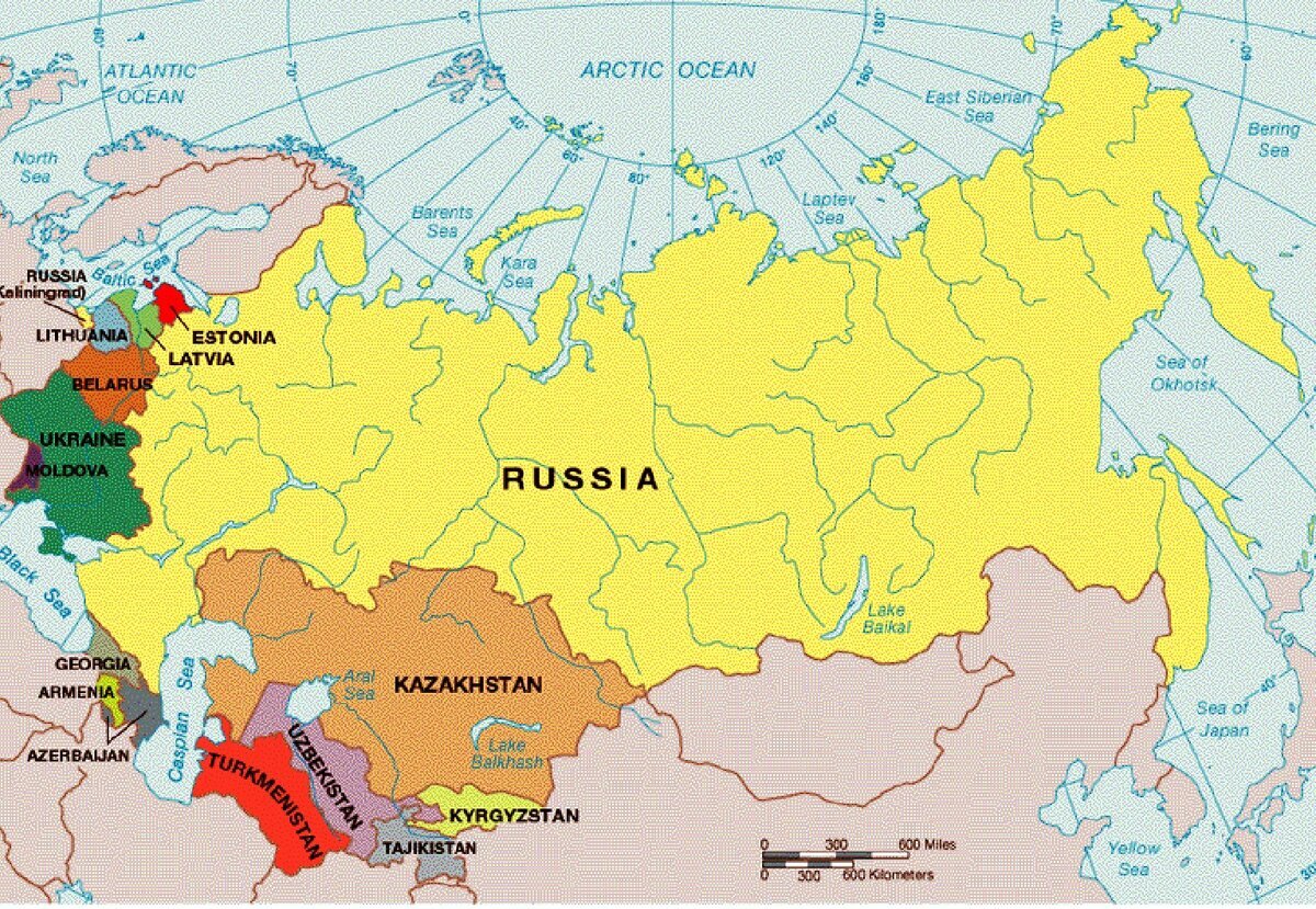 Карта постсоветского пространства